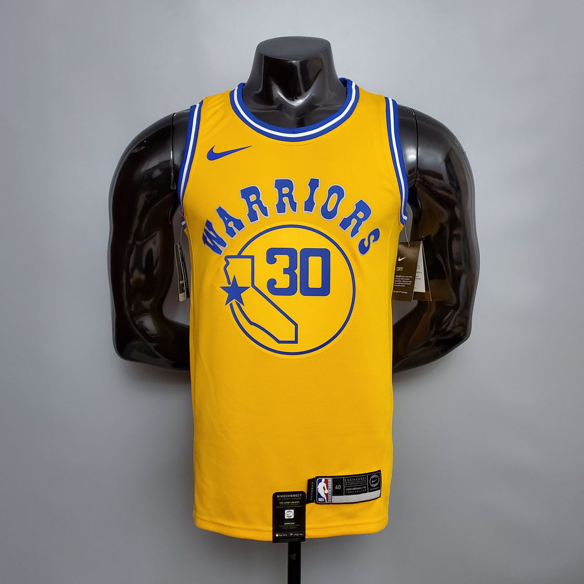 Camisa NBA Golden State Warriors #30 Curry - Retro Yellow - JM sports 
