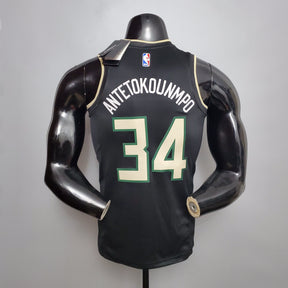 Camisa NBA Milwalkee Bucks #34 Antetokounmpo - Theme Black