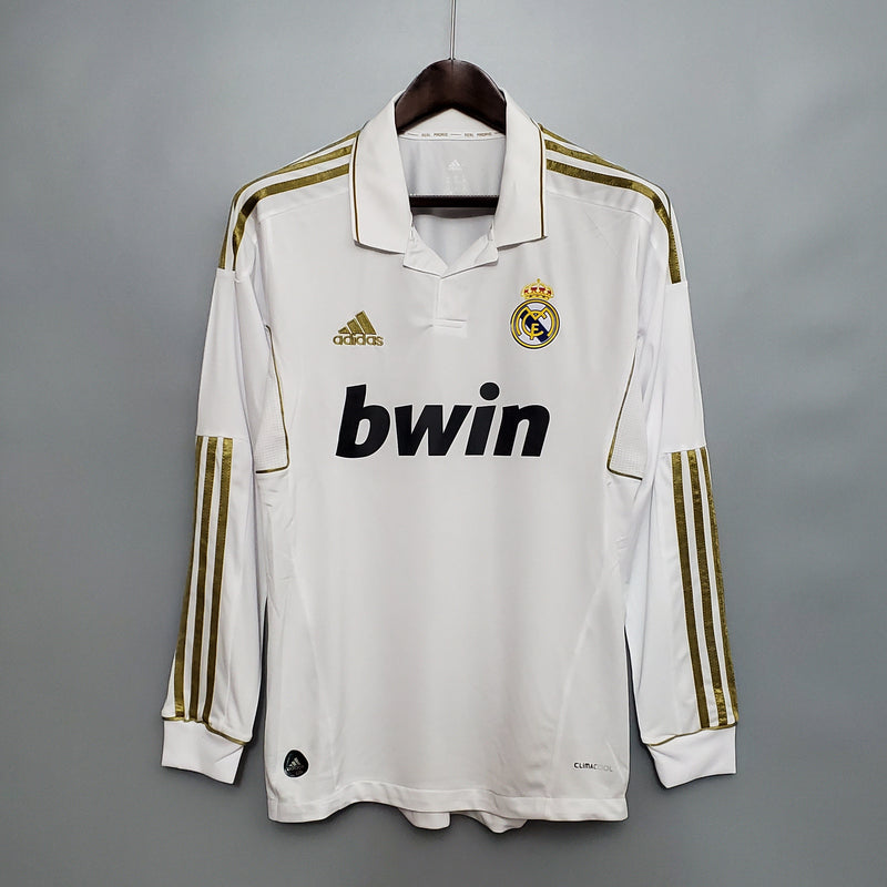 Camisa Real Madrid Titular 11/12 - Versão Retro Manga Comprida - JM sports 