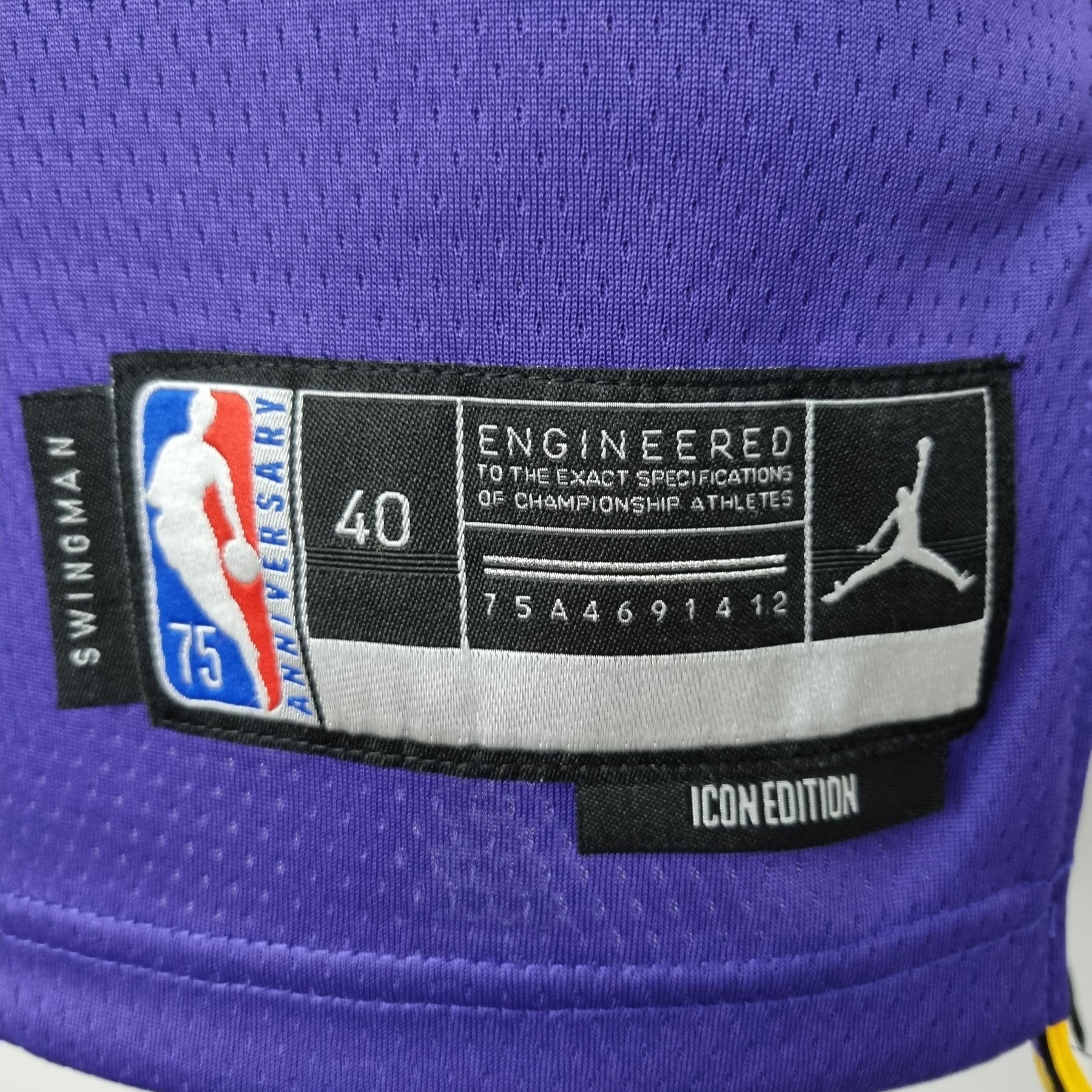 Camisa NBA Lakers #24 Bryant Purple 75° Aniversário- 23/24