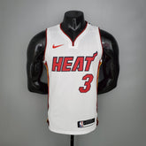 Camisa NBA Miami Heat #3 Wade - 75° Aniversário White - JM sports 
