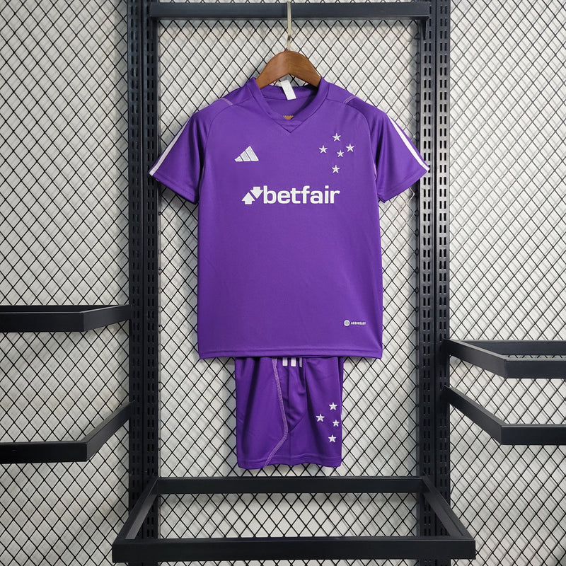 Kit Infantil Cruzeiro Treino 23/24 - Roxa - JM sports 