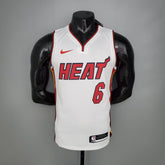 Camisa NBA Miami Heat #6 James - 75° Aniversário White - JM sports 