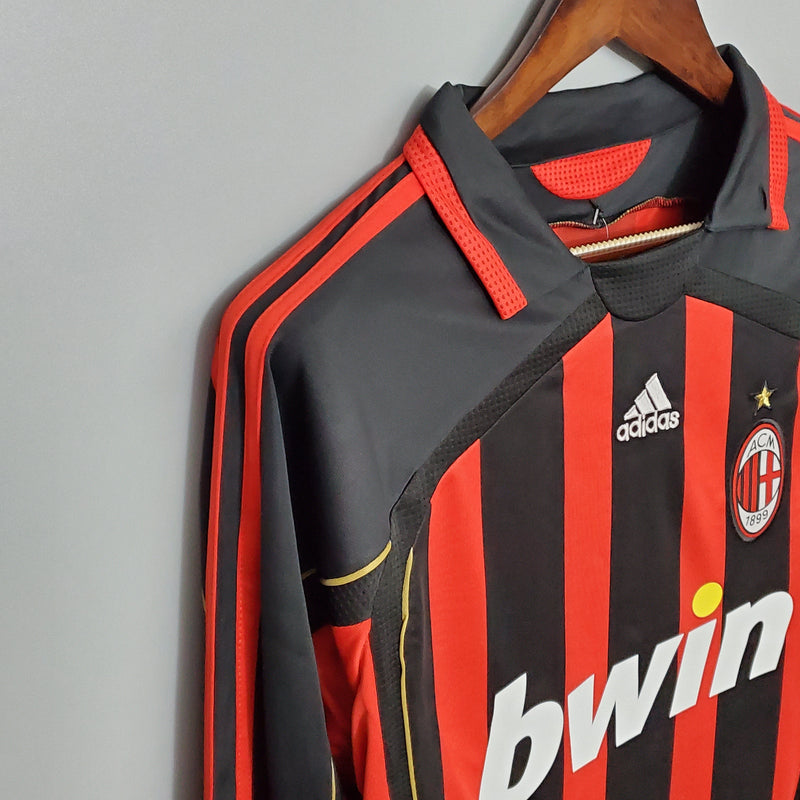 Camisa Milan Titular 06/07 - Versão Retro Manga Comprida - JM sports 