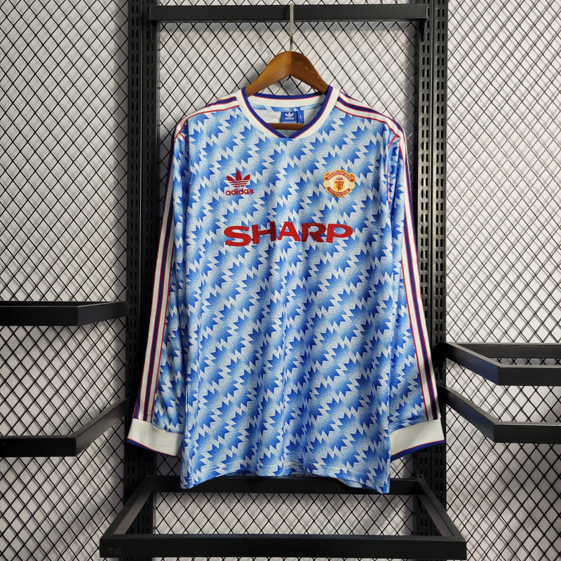 Camisa Manchester United Reserva 90/92 - Versão Retro Manga Comprida - JM sports 